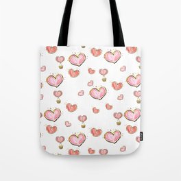 cute hearts pattern Tote Bag