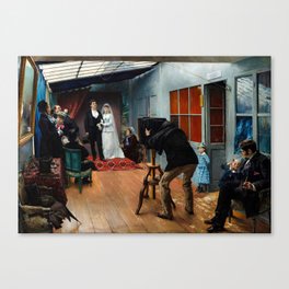Wedding in the Photographer’s Studio, 1879 by Pascal Dagnan Canvas Print