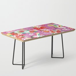 Tradicional Oriental Chinese Asian Flowers and Birds Coffee Table