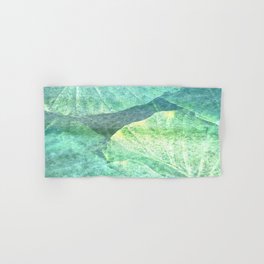 green foliage lily pad  Hand & Bath Towel