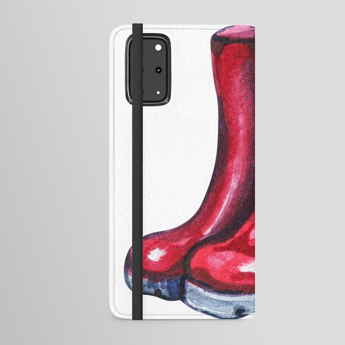 Red Wellies Boots Art Design for Print Android Wallet Case by