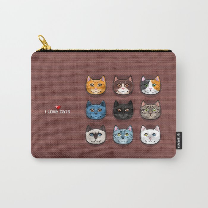 I love cats Carry-All Pouch