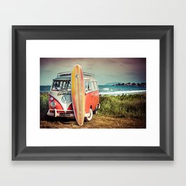 Surf bus Framed Art Print