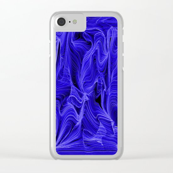 Midnight Blue Mist Clear iPhone Case