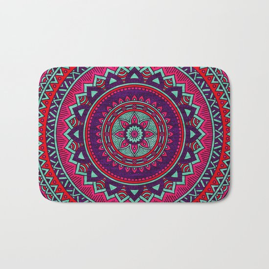 Hippie mandala 26 Bath Mat