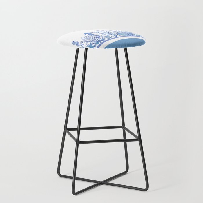 Sea Blue Design Bar Stool