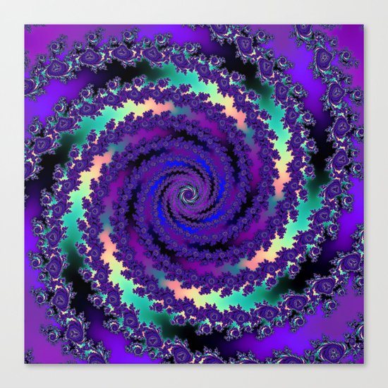 Purple Hurricane Fractal Canvas Print
