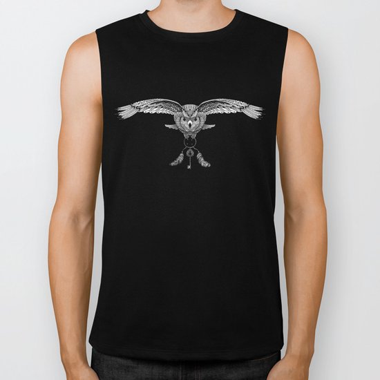 The owl is dreaming Biker Tank