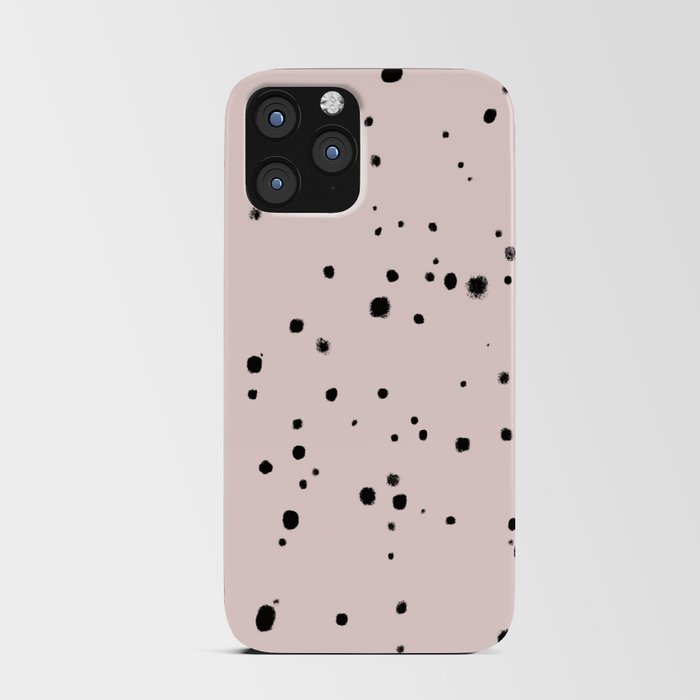 Dalmatian Spots (Black/Pink) iPhone Card Case