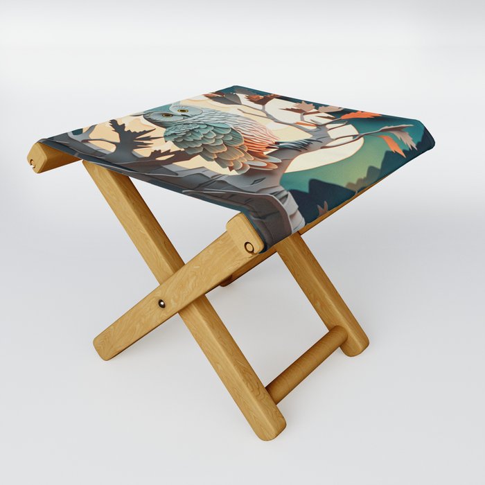 Owl Part of the Creatures of the Wild collection Folding Stool