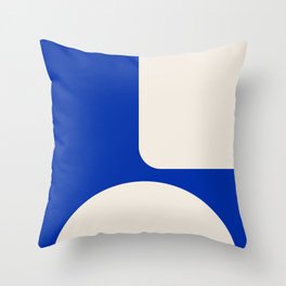 Minimal Abstract Shapes No4 - V / Klein Blue Throw Pillow