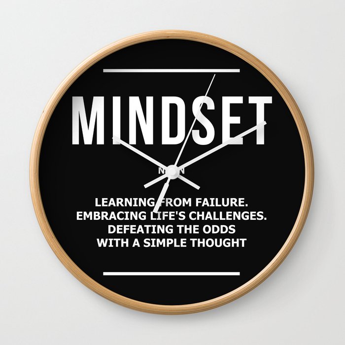Mindset Definition Mindset Noun Modern Art Motivational Mindfulness Quote Wall Clock