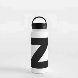 letter Z (Black & White) Water Bottle