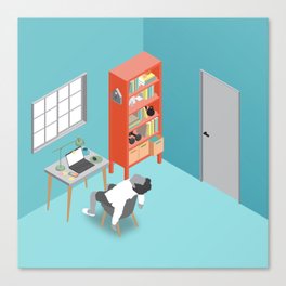 Working from Home Canvas Print