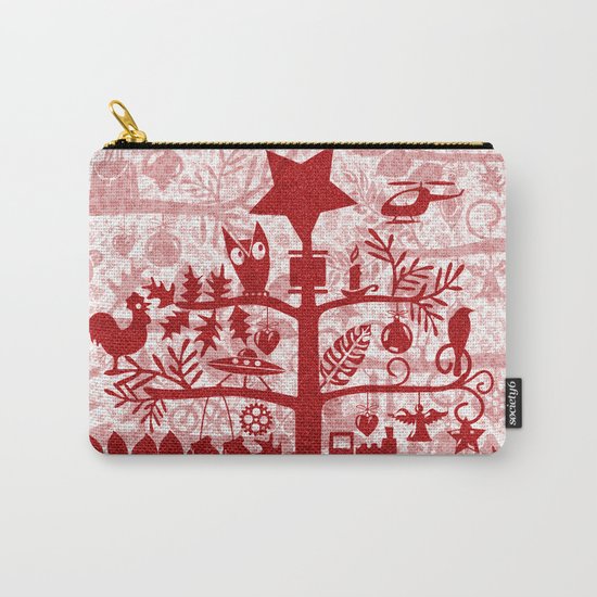 CHRISTMAS TREE red ITINERANT Carry-All Pouch