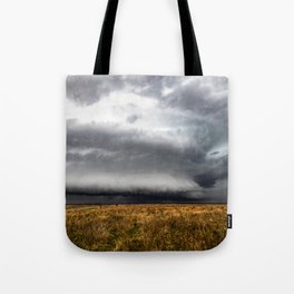 Split Second Scenery - Supercell Thunderstorm Takes Shape in the Blink of an Eye on a Stormy Spring Day in Texas Tote Bag