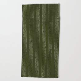 Lines #5 (Olive Green) Beach Towel