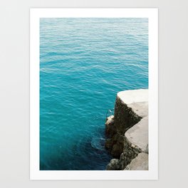 Blue Blue Sea | Amalfi coast Italy | Travel photography in summer Art Print