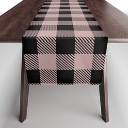 Plaid (dusty rose pink/black) Table Runner