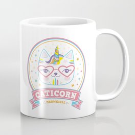 cat unicorn caticorn cute kids gift Coffee Mug | Cat, Magical, Kawaii, Unicorn, Rainbow, Crazycatlady, Kids, Cute, Caticorn, Meow 
