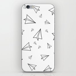 Paper Airplane Pattern | Line Drawing iPhone Skin
