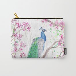 Watercolor Painting of Picture "Peacock" Carry-All Pouch