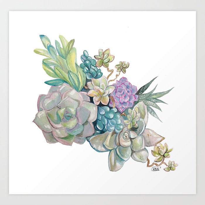 Succulents Art Print