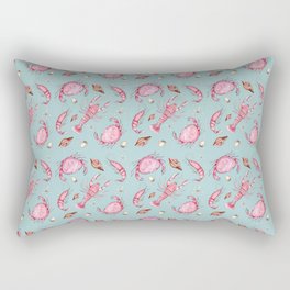Lobsters, Crabs, & Prawns - Oh My! Rectangular Pillow