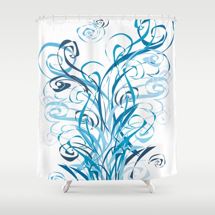 Splashing Shower Curtain Home Decorating Ideas Interior Design