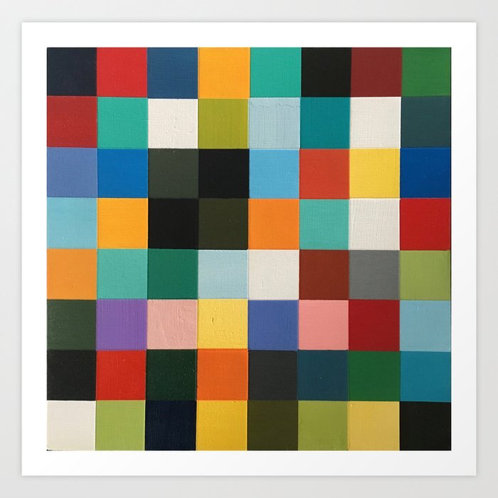64 Squares Art Print