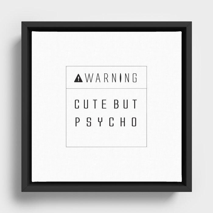 Psycho Framed Canvas