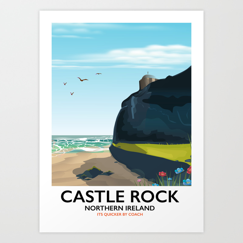 castle rock northern ireland Art Print by Nicks Emporium | Society6