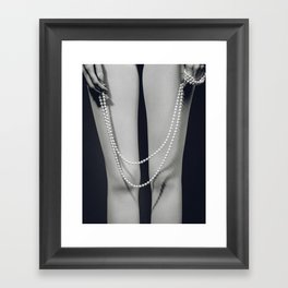 Pearl legs close Framed Art Print