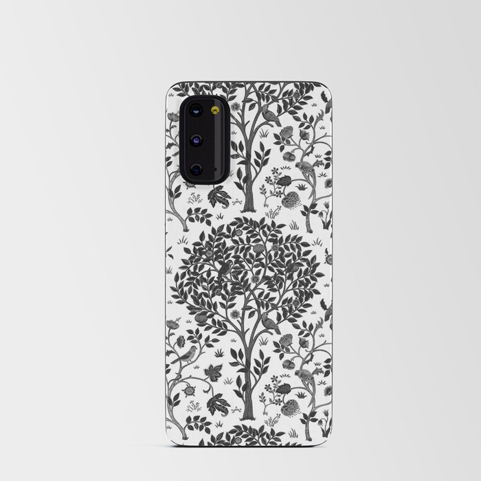 William Morris Tree of Life Pattern, Black & White Android Card Case