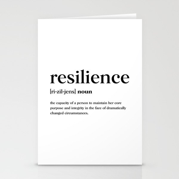 Resilience Definition Stationery Cards
