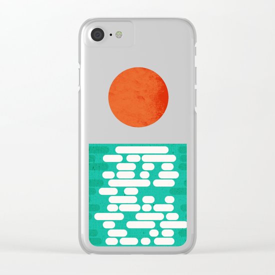 Sun over the sea Clear iPhone Case