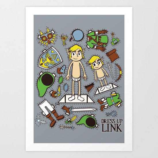 Dress up Link Art Print
