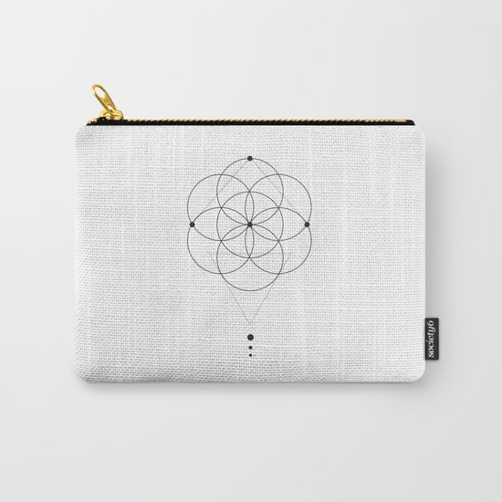 Seed Of Life Geometry White Carry-All Pouch