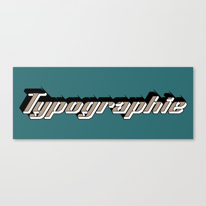 Typographie Canvas Print