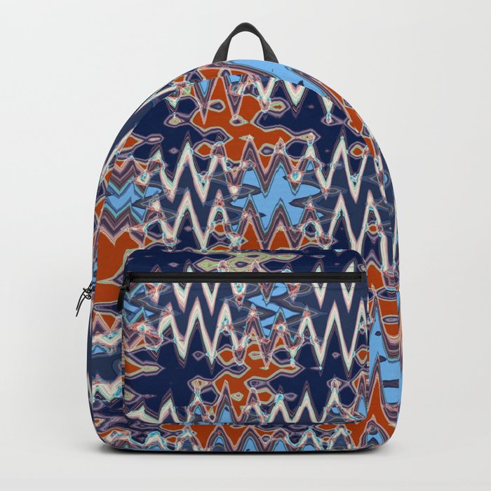 Zigzag In Red And Blue Backpack