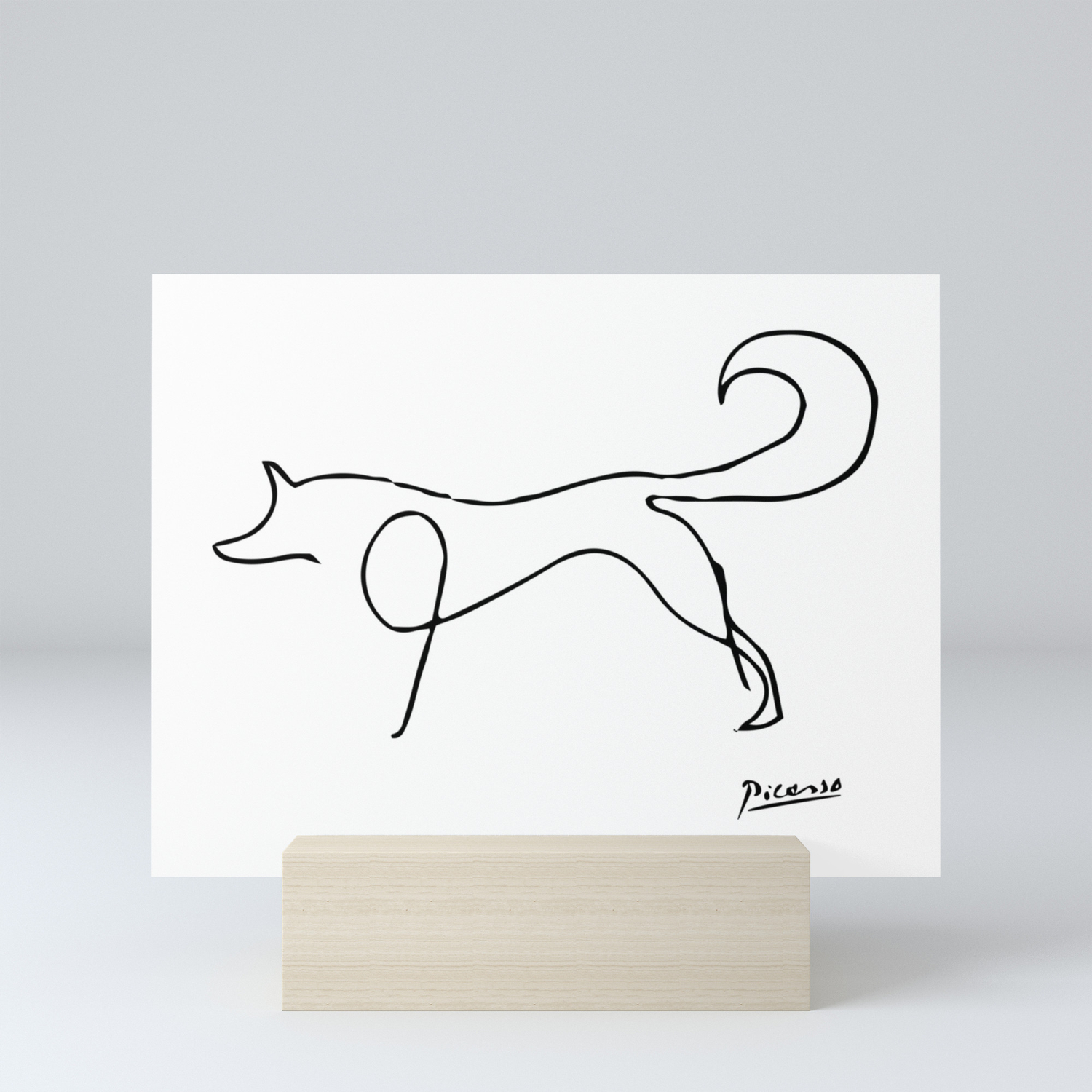 Picasso - The Fox, Animals Sketch, Artwork For Prints, Posters, Bags,  Tshirts, Men, Women, Kids Mini Art Print by Art-O-Rama Shop | Society6