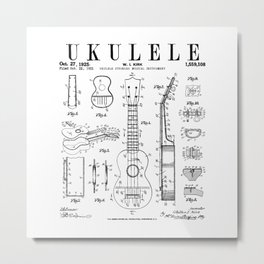 Ukulele Musical Instrument Uke Vintage Patent Drawing Print Metal Print | Drawing, Ukulele, Patents, Instrument, Vintagepatent, Patentimage, Musicians, Musician, Patent, Uspatent 