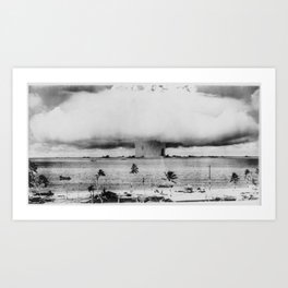 Atomic Bomb Mushroom Cloud Operation Crossroads Baker Test Art Print