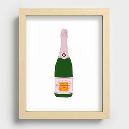 champagne rose bottle Recessed Framed Print