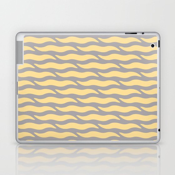 Tiger Wild Animal Print Pattern 358 Yellow and Gray Laptop & iPad Skin