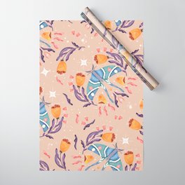 Moth pattern light Wrapping Paper