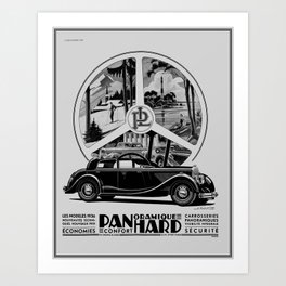 Panhard 1936 classic French art deco auto Art Print
