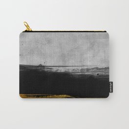Black and Gold grunge stripes on modern grey concrete abstract backround I - Stripe - Striped Carry-All Pouch