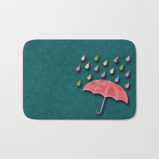 It's raining, it's pouring Bath Mat