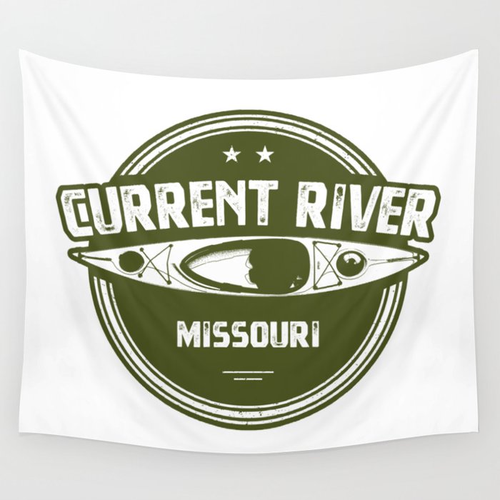 Current River Missouri Kayaking Wall Tapestry